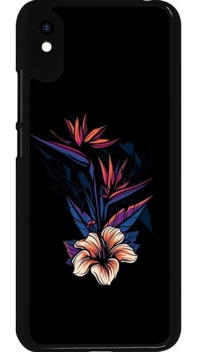 Xiaomi Redmi 9A Case Hülle - Dark Flowers