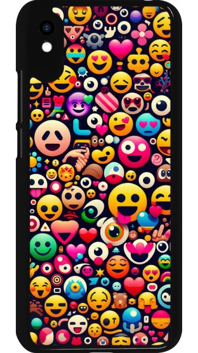 Xiaomi Redmi 9A Case Hülle - Emoji Mix Farbe