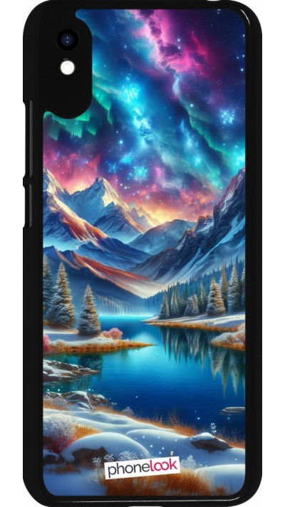 Xiaomi Redmi 9A Case Hülle - Fantasiebergsee Himmel Sterne