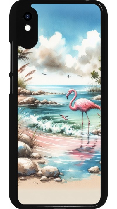 Xiaomi Redmi 9A Case Hülle - Flamingo Aquarell