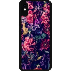 Xiaomi Redmi 9A Case Hülle - Flowers Dark