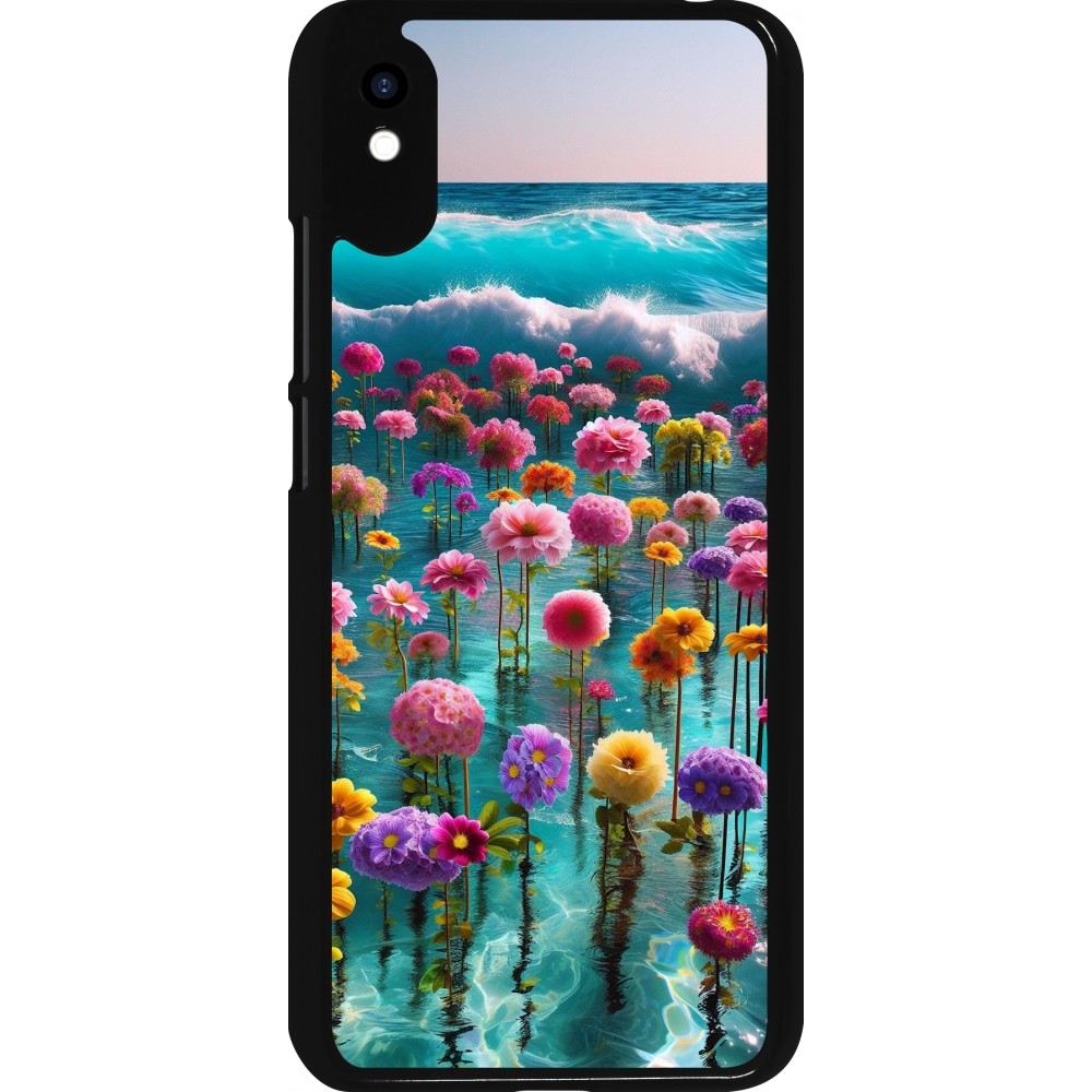 Coque Xiaomi Redmi 9A - Flower sea waves