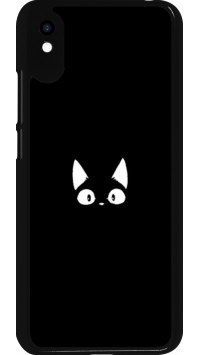 Xiaomi Redmi 9A Case Hülle - Funny cat on black