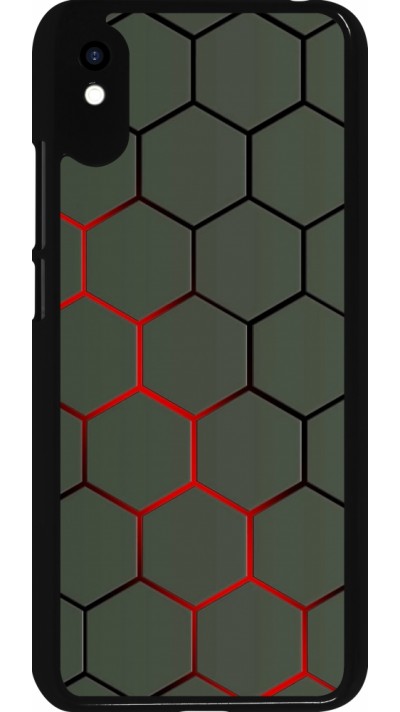 Xiaomi Redmi 9A Case Hülle - Geometric Line red