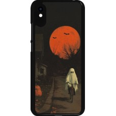 Xiaomi Redmi 9A Case Hülle - Halloween 2025 Ghost on a bicycle