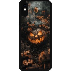 Xiaomi Redmi 9A Case Hülle - Halloween 2025 Pumpkin with flowers