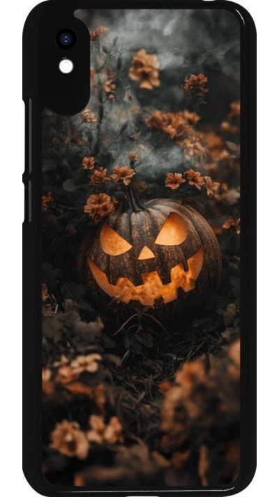 Xiaomi Redmi 9A Case Hülle - Halloween 2025 Pumpkin with flowers