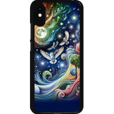 Coque Xiaomi Redmi 9A - hibou volant floral
