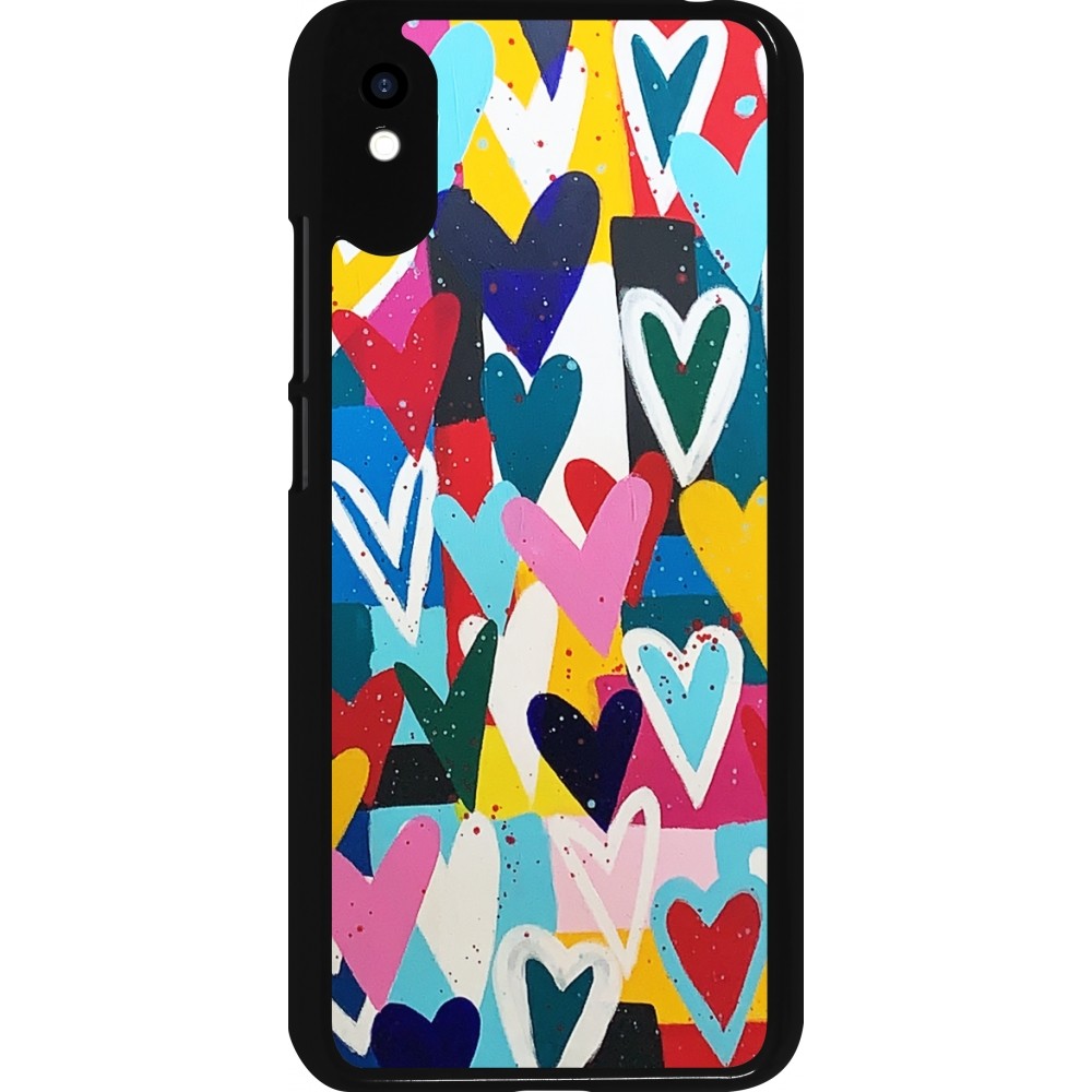 Xiaomi Redmi 9A Case Hülle - Joyful Hearts