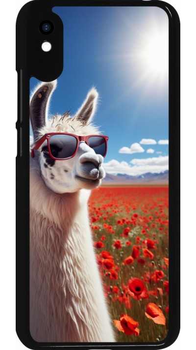 Xiaomi Redmi 9A Case Hülle - Lama Chic in Mohnblume