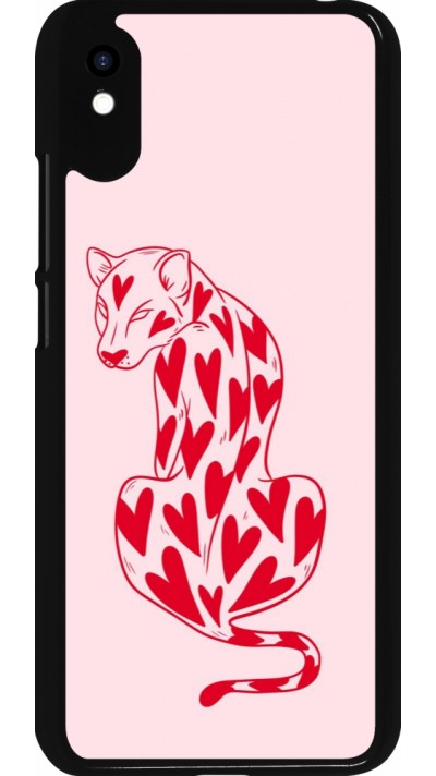 Coque Xiaomi Redmi 9A - Leopard with hearts 2026
