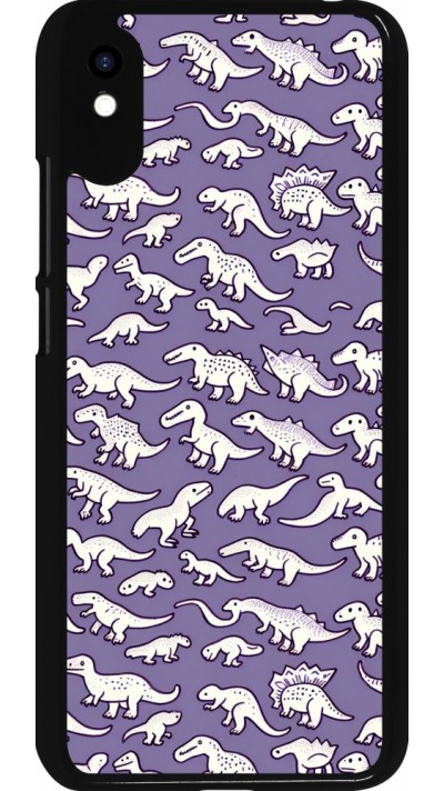 Xiaomi Redmi 9A Case Hülle - Mini-Dino-Muster violett