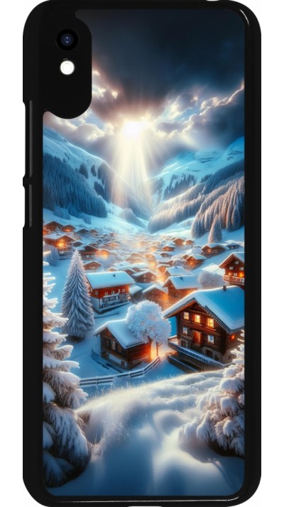 Xiaomi Redmi 9A Case Hülle - Berg Schnee Licht