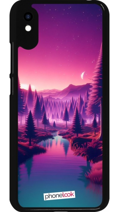 Xiaomi Redmi 9A Case Hülle - Lila-rosa Landschaft