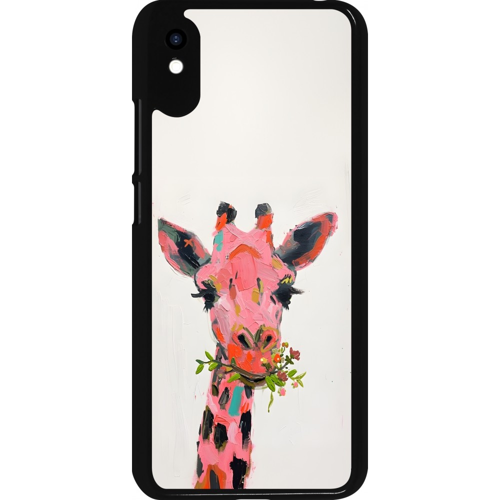 Xiaomi Redmi 9A Case Hülle - Pink Girafe Paint