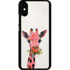 Xiaomi Redmi 9A Case Hülle - Pink Girafe Paint