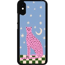 Coque Xiaomi Redmi 9A - Pink leopard with stars 2026