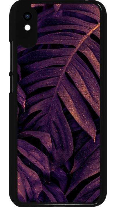 Xiaomi Redmi 9A Case Hülle - Purple Light Leaves