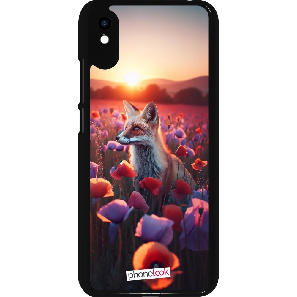 Xiaomi Redmi 9A Case Hülle - Purpurroter Fuchs bei Dammerung
