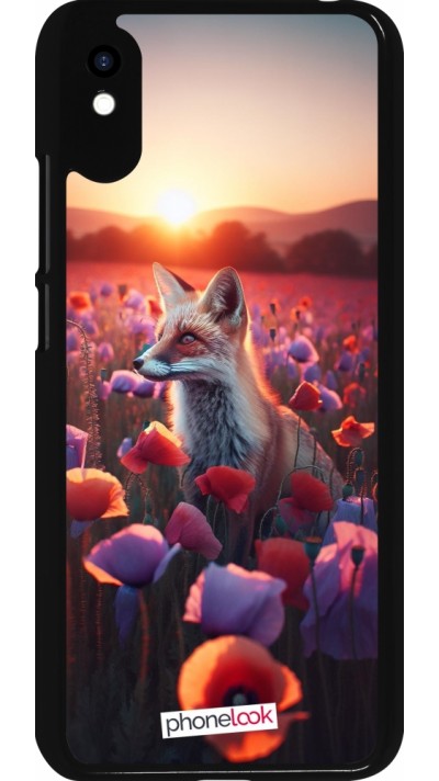 Xiaomi Redmi 9A Case Hülle - Purpurroter Fuchs bei Dammerung