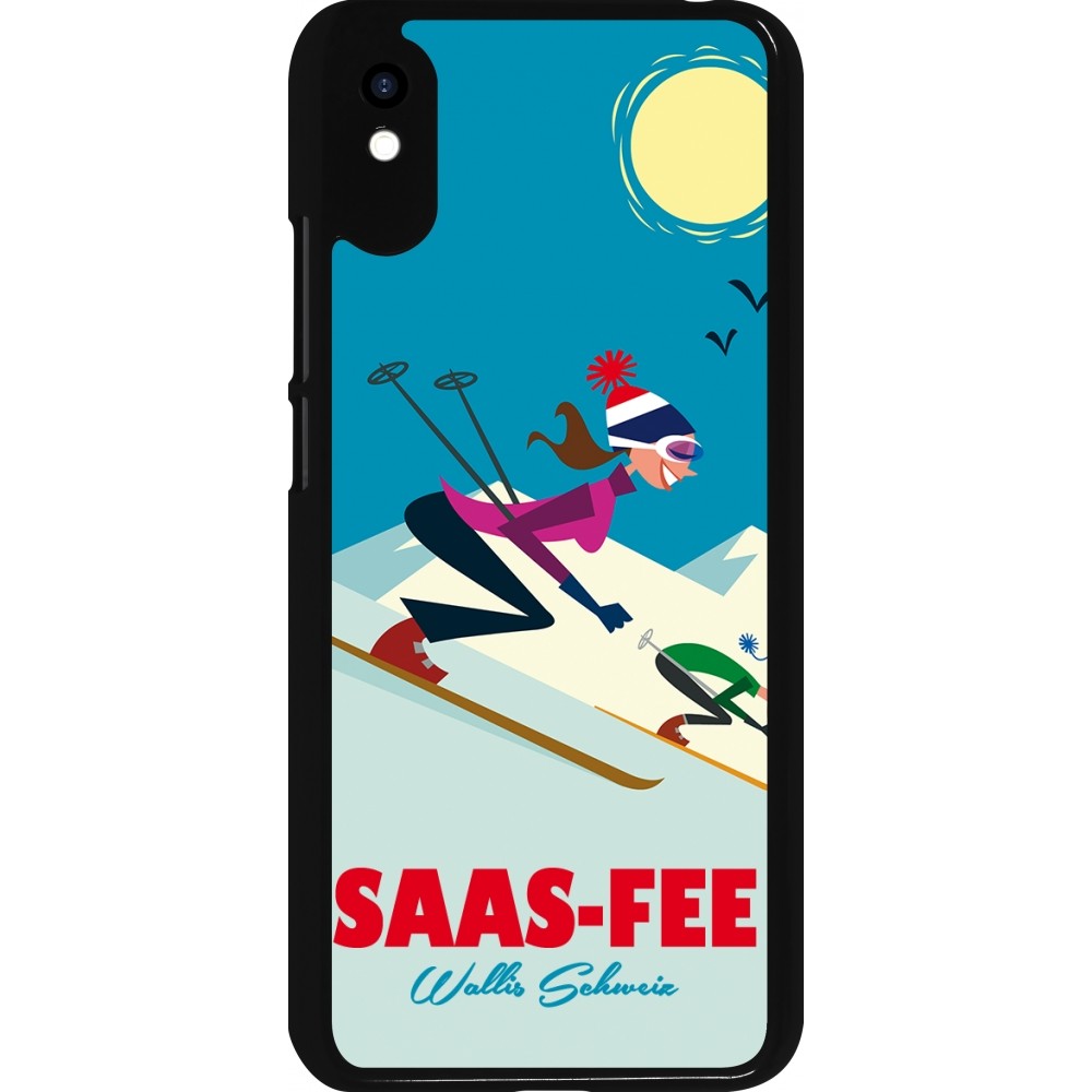 Xiaomi Redmi 9A Case Hülle - Saas-Fee Ski Downhill