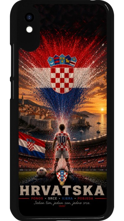 Coque Xiaomi Redmi 9A - Football Croatie splash 2026
