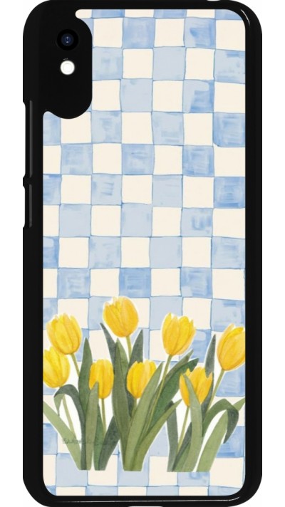 Coque Xiaomi Redmi 9A - Blue vichy tulips 2026