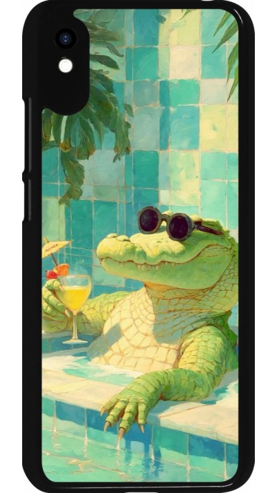Coque Xiaomi Redmi 9A - Crocodile in the swimming pool Summer 2026