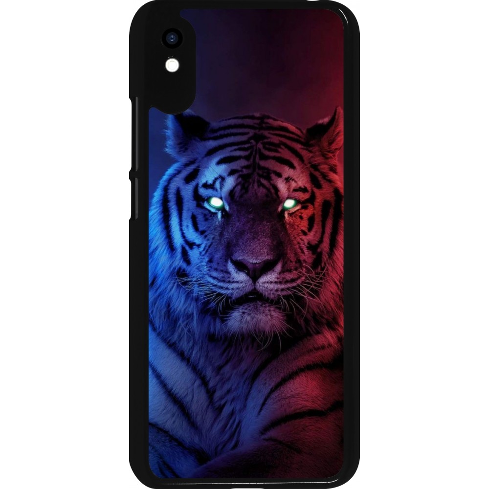 Xiaomi Redmi 9A Case Hülle - Tiger Blue Red