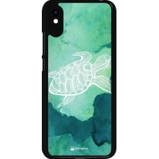 Coque Xiaomi Redmi 9A - Turtle Aztec Watercolor