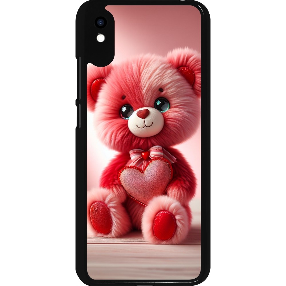Xiaomi Redmi 9A Case Hülle - Valentin 2024 Rosaroter Teddybär