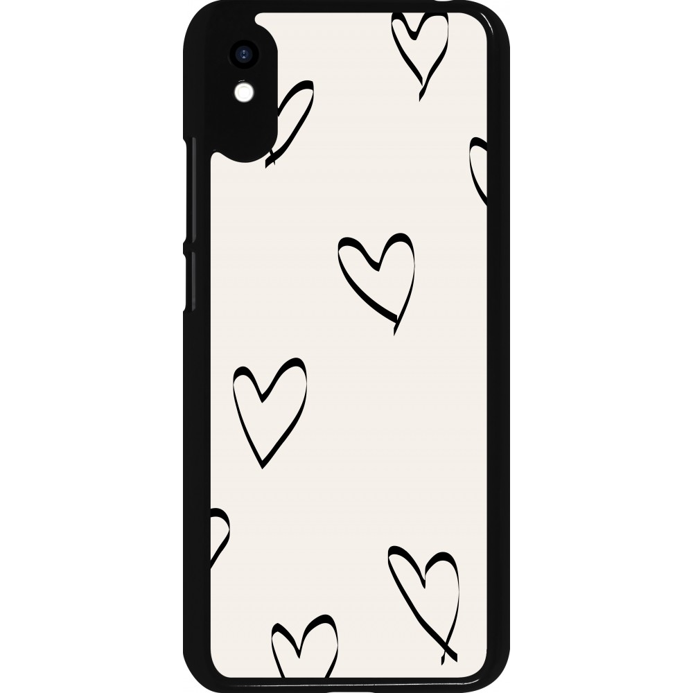 Coque Xiaomi Redmi 9A - Valentine 2023 minimalist hearts