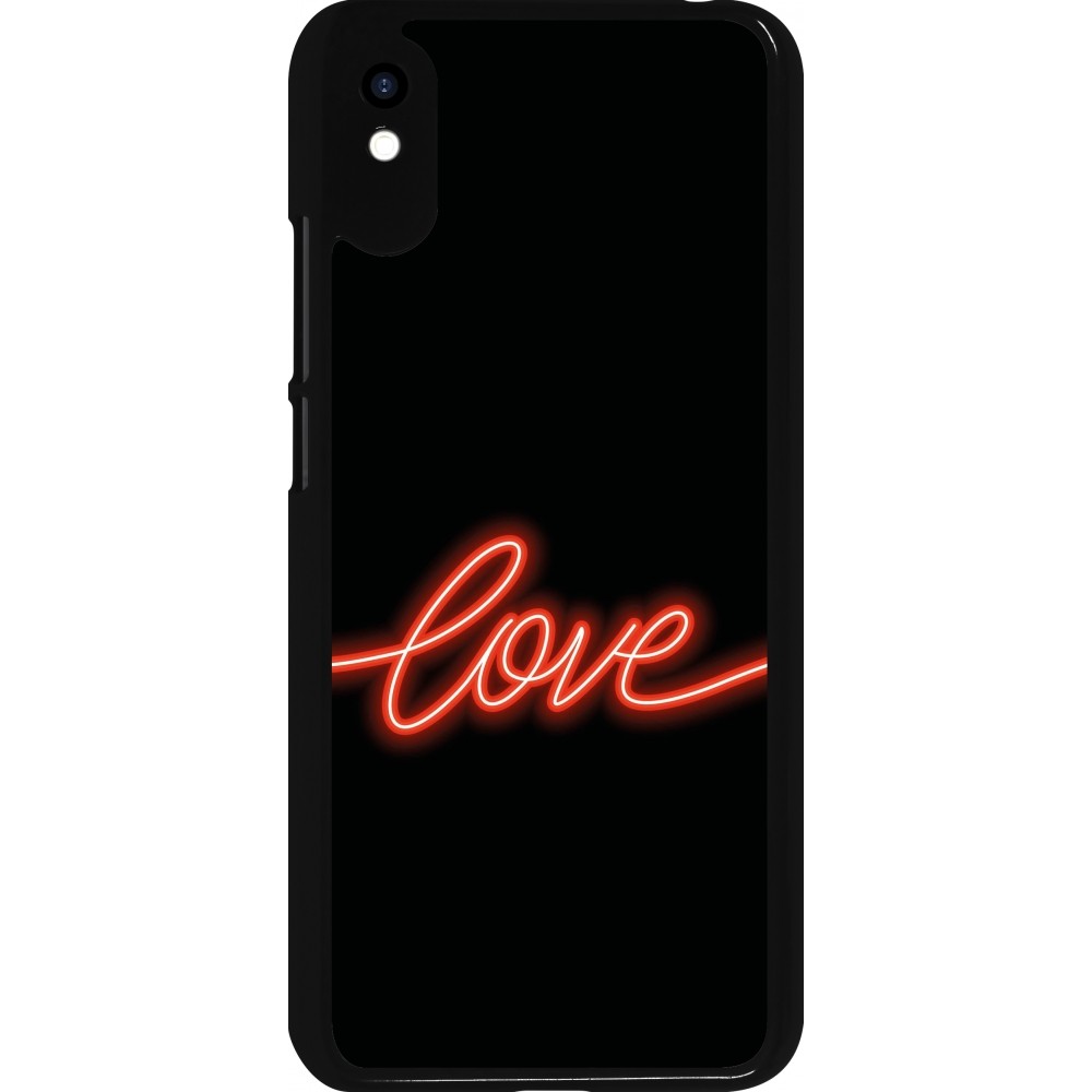 Xiaomi Redmi 9A Case Hülle - Valentine 2023 neon love