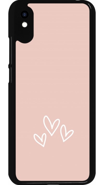 Coque Xiaomi Redmi 9A - Valentine 2023 three minimalist hearts