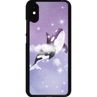 Xiaomi Redmi 9A Case Hülle - Whale in sparking stars
