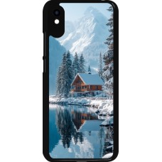 Xiaomi Redmi 9A Case Hülle - Winter 25 Winter house forest day