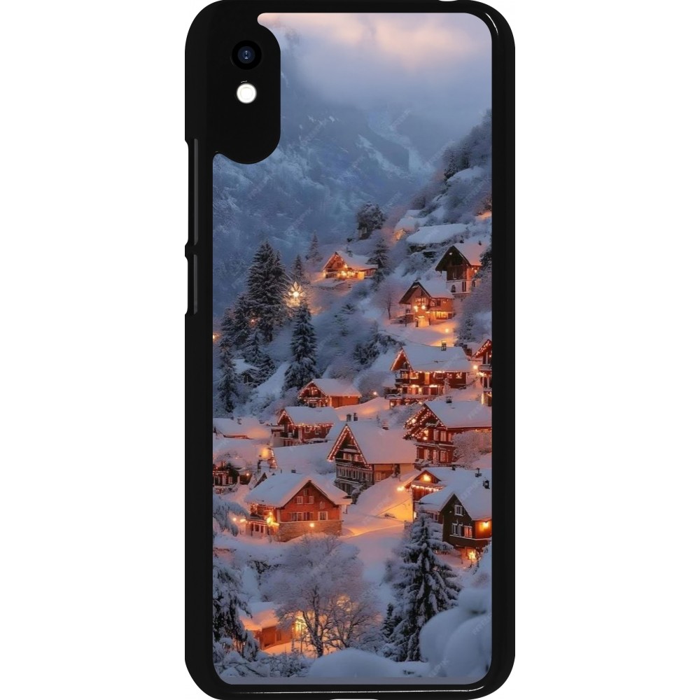 Xiaomi Redmi 9A Case Hülle - Winter 25 Winter snowy village