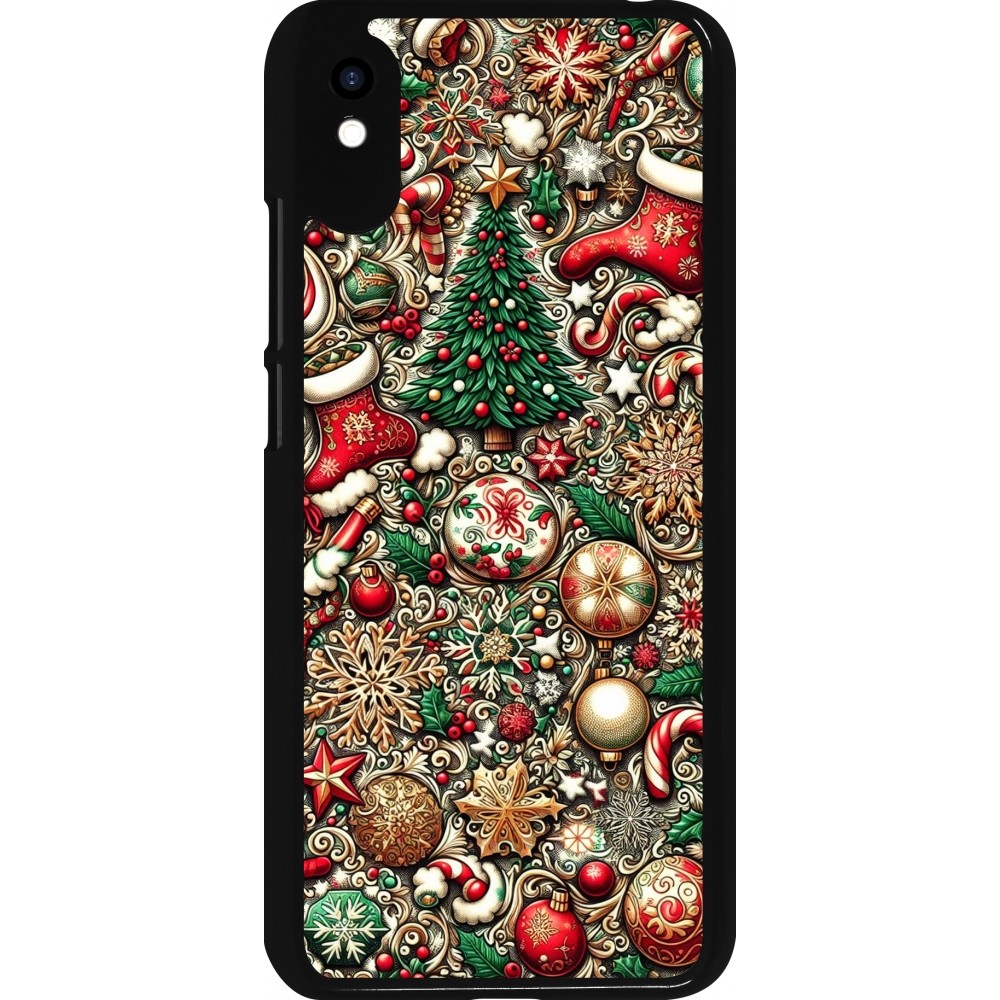 Xiaomi Redmi 9A Case Hülle - Weihnachten 2023 Mikromuster