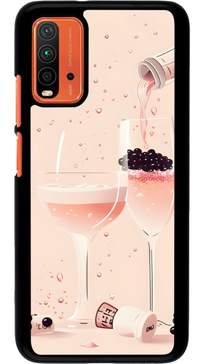 Xiaomi Redmi 9T Case Hülle - Champagne Pouring Pink