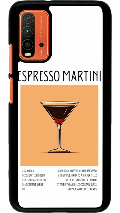 Xiaomi Redmi 9T Case Hülle - Cocktail Rezept Espresso Martini