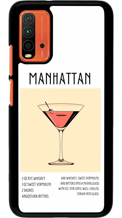 Xiaomi Redmi 9T Case Hülle - Cocktail Rezept Manhattan