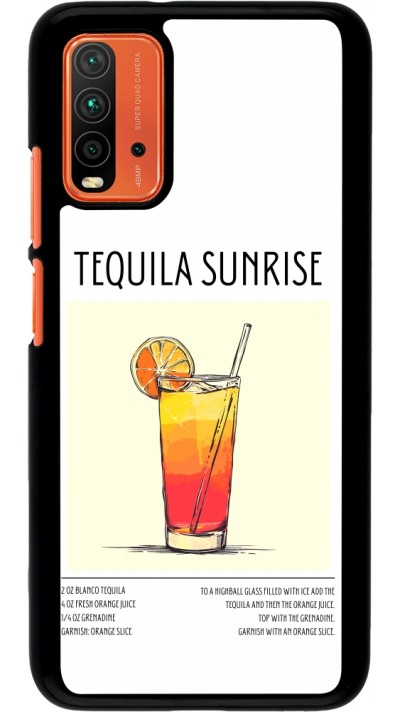 Xiaomi Redmi 9T Case Hülle - Cocktail Rezept Tequila Sunrise