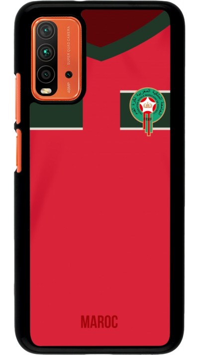 Coque Xiaomi Redmi 9T - Maillot de football Maroc 2022 personnalisable
