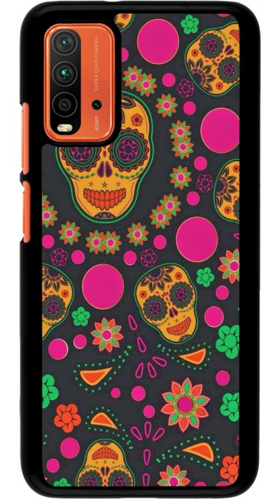 Coque Xiaomi Redmi 9T - Halloween 22 colorful mexican skulls
