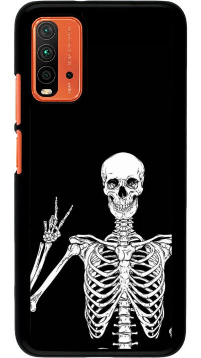 Coque Xiaomi Redmi 9T - Halloween 2023 peace skeleton