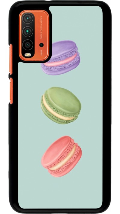 Coque Xiaomi Redmi 9T - Macarons on green background