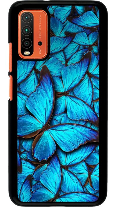 Coque Xiaomi Redmi 9T - Papillon - Bleu