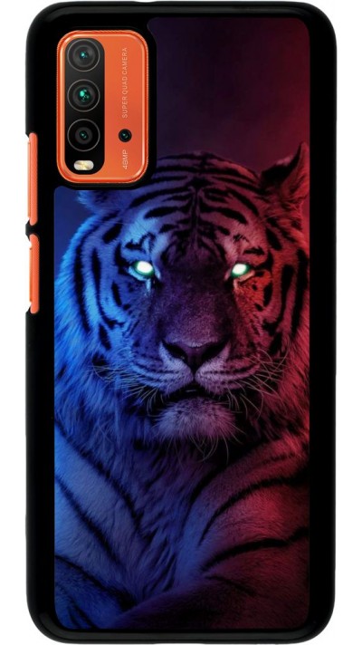 Coque Xiaomi Redmi 9T - Tiger Blue Red