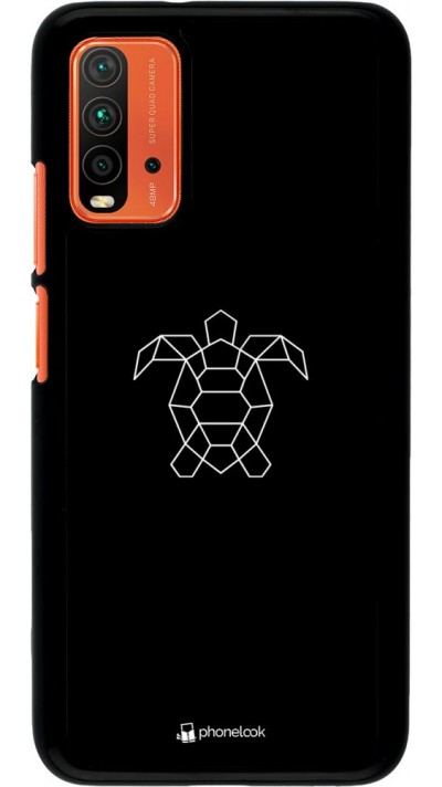 Coque Xiaomi Redmi 9T - Turtles lines on black