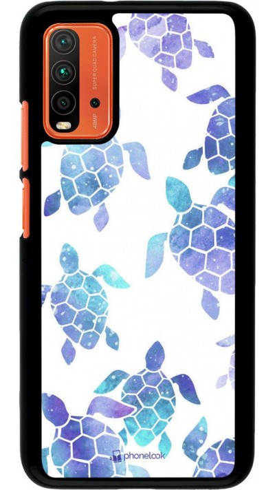 Coque Xiaomi Redmi 9T - Turtles pattern watercolor